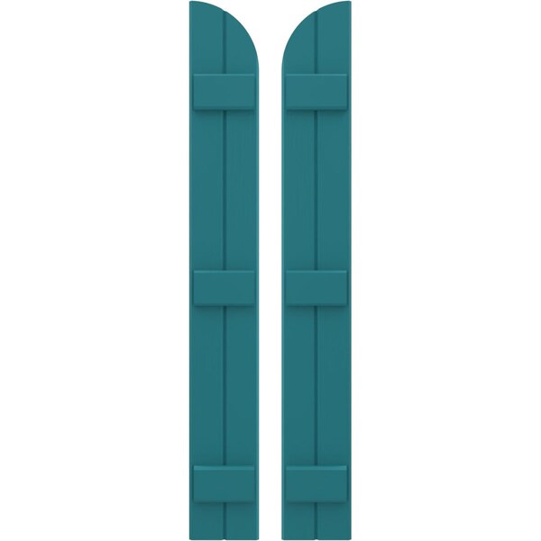 Ekena Millwork Americraft 2-Board (3 Batten) Wood Joined Board-n-Batten Shutters w/ Arch Top, ARW401BQ207X77ANH, PR ARW401BQ207X77ANH - main